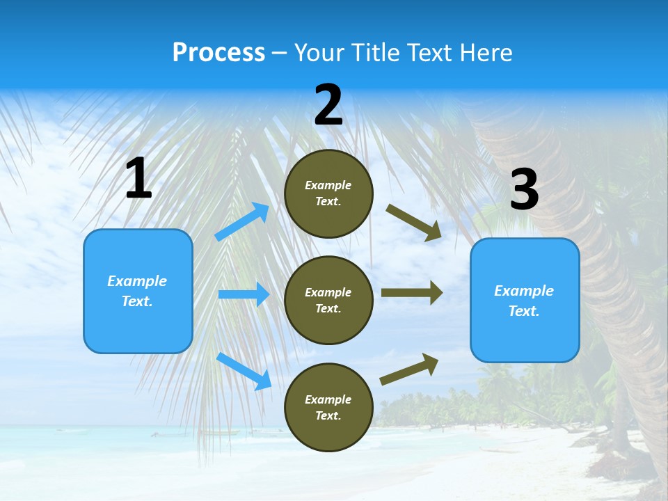 Beautiful Caribbean Beach In Dominican Republic PowerPoint Template