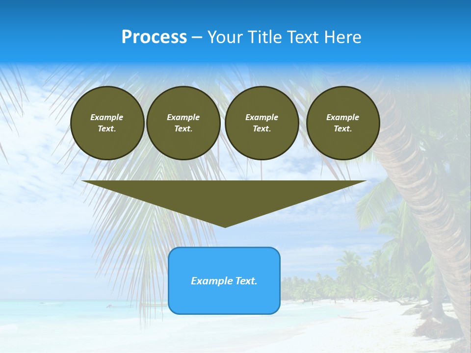 Beautiful Caribbean Beach In Dominican Republic PowerPoint Template
