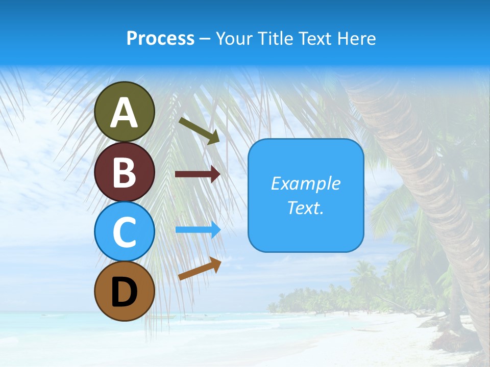 Beautiful Caribbean Beach In Dominican Republic PowerPoint Template