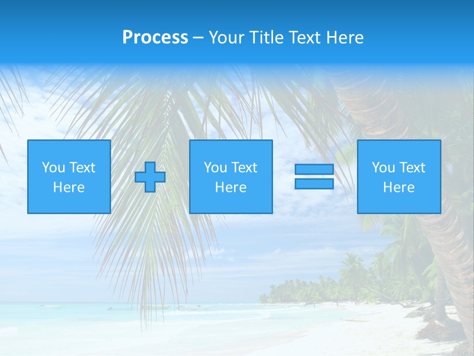 Beautiful Caribbean Beach In Dominican Republic PowerPoint Template