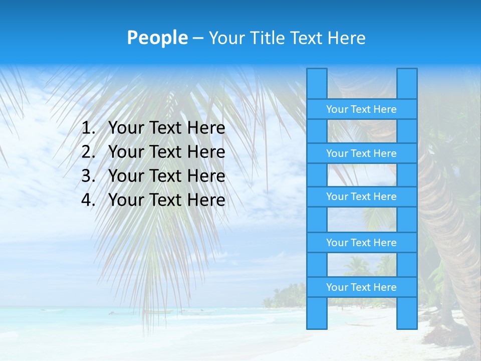 Beautiful Caribbean Beach In Dominican Republic PowerPoint Template