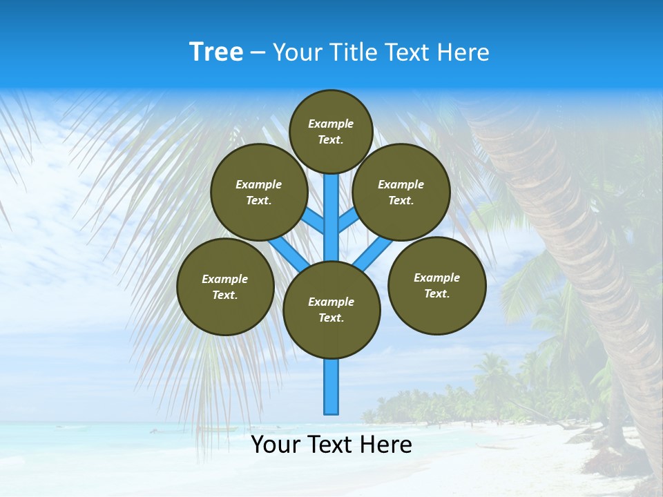 Beautiful Caribbean Beach In Dominican Republic PowerPoint Template