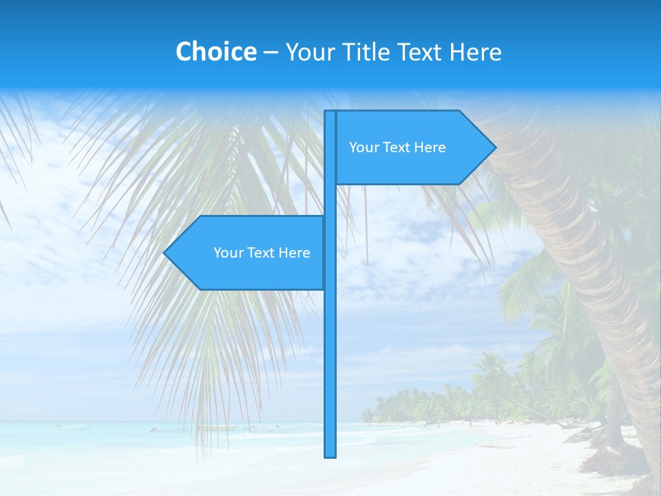 Beautiful Caribbean Beach In Dominican Republic PowerPoint Template
