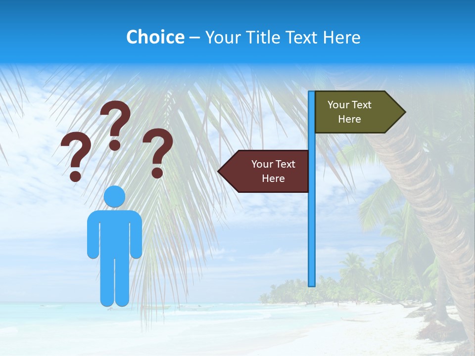 Beautiful Caribbean Beach In Dominican Republic PowerPoint Template