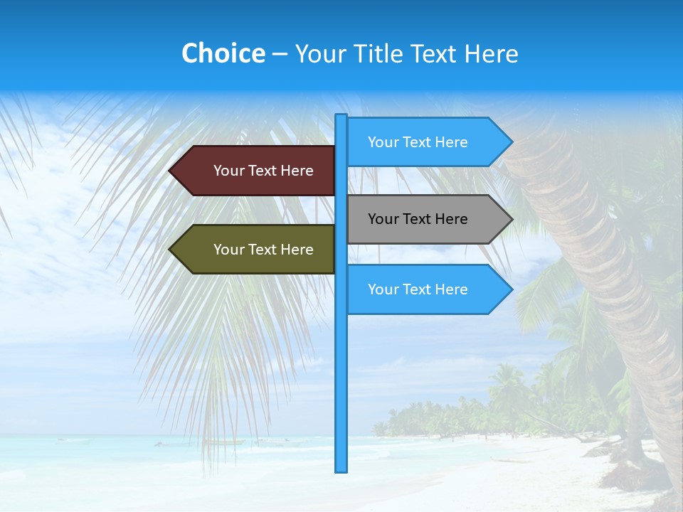 Beautiful Caribbean Beach In Dominican Republic PowerPoint Template