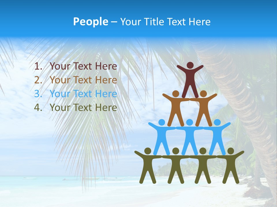 Beautiful Caribbean Beach In Dominican Republic PowerPoint Template