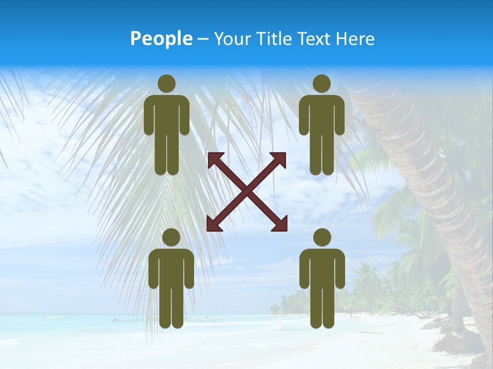 Beautiful Caribbean Beach In Dominican Republic PowerPoint Template