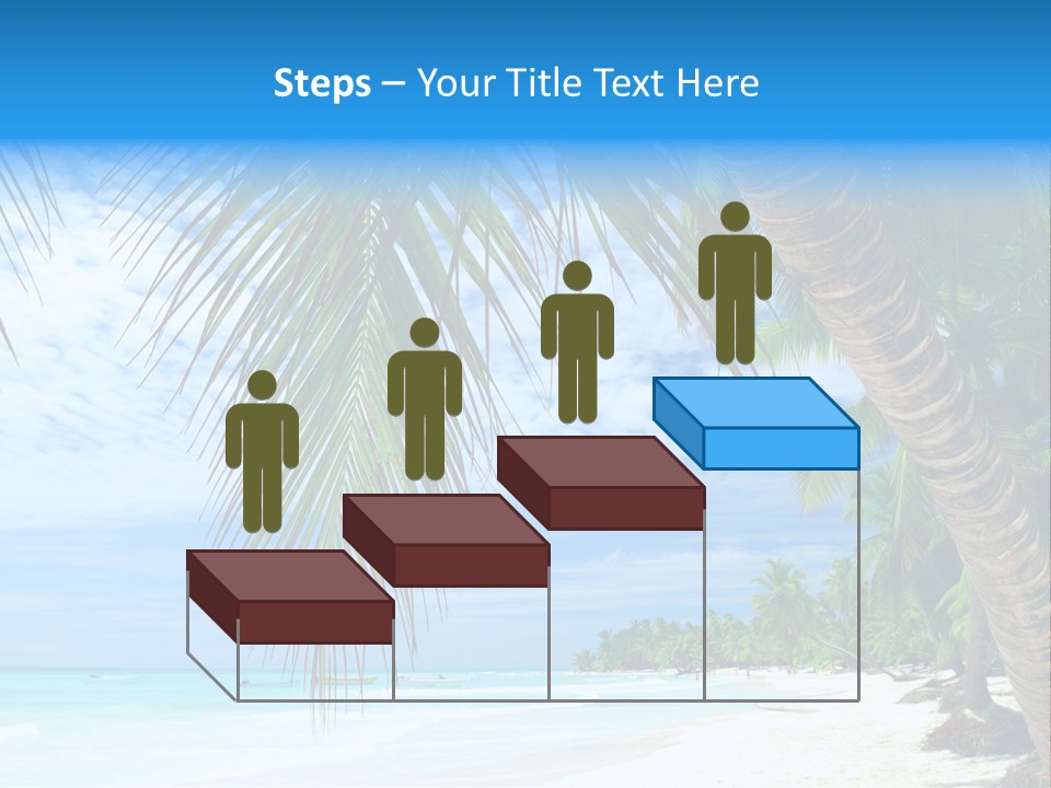 Beautiful Caribbean Beach In Dominican Republic PowerPoint Template