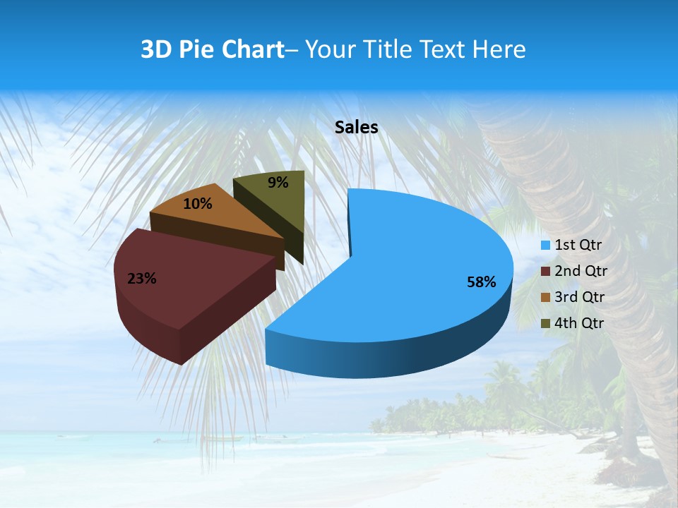 Beautiful Caribbean Beach In Dominican Republic PowerPoint Template