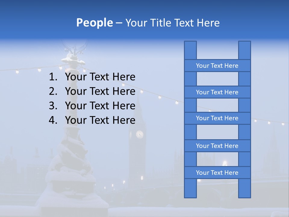 Big Ben In A Rare Snow Blizzard PowerPoint Template