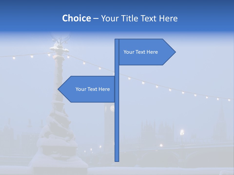 Big Ben In A Rare Snow Blizzard PowerPoint Template
