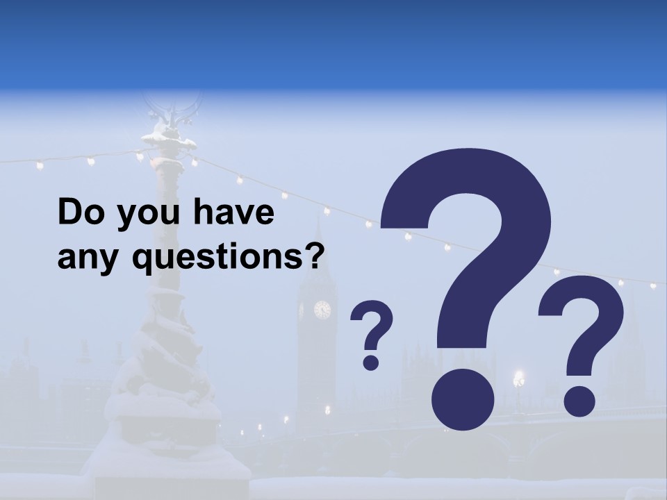 Big Ben In A Rare Snow Blizzard PowerPoint Template