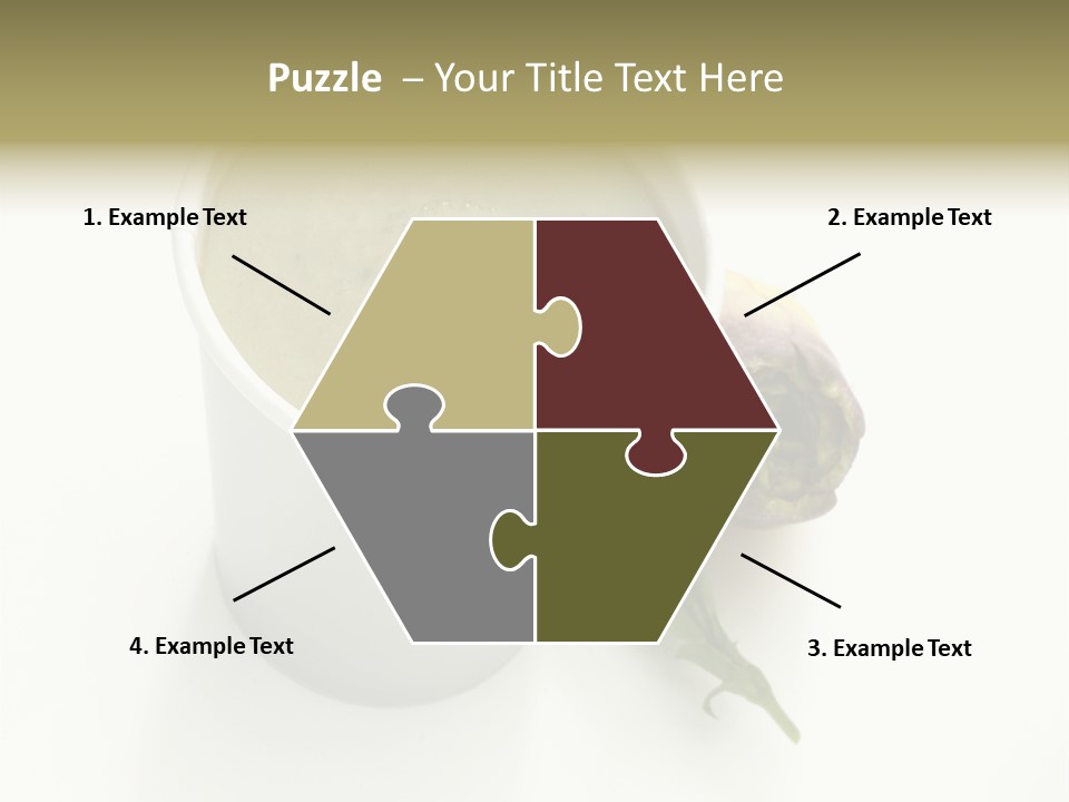 Cup Of Soup Isolated On A White Background PowerPoint Template