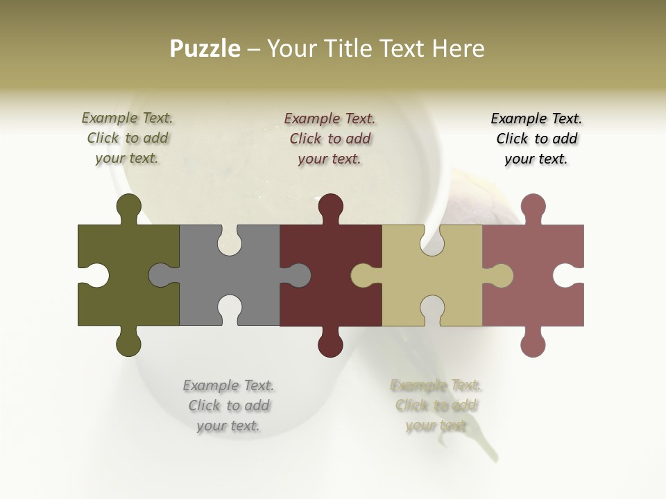 Cup Of Soup Isolated On A White Background PowerPoint Template