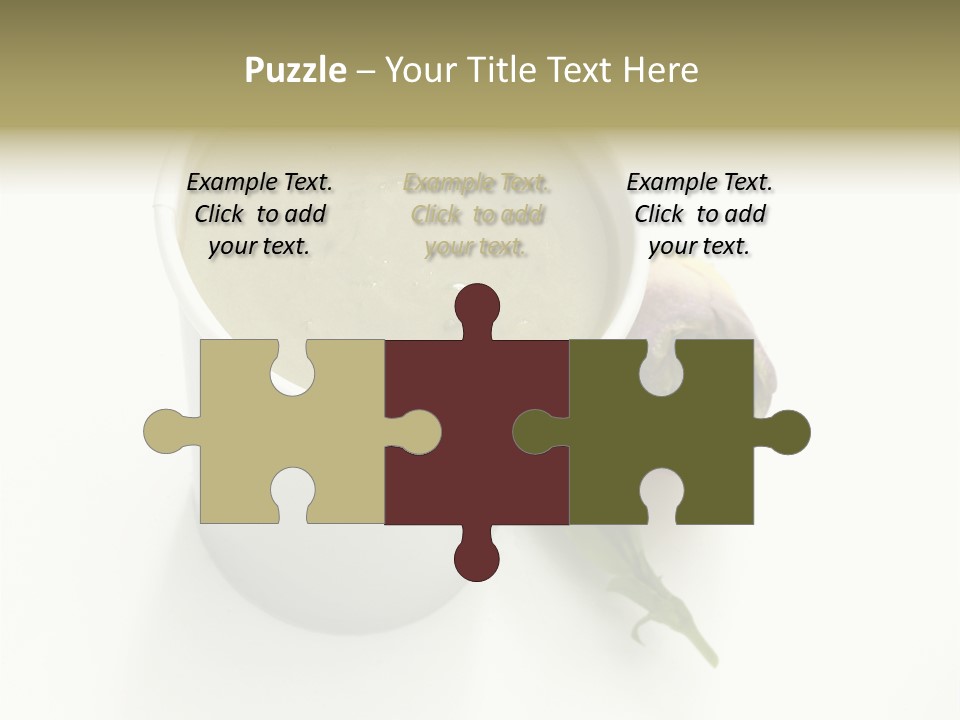 Cup Of Soup Isolated On A White Background PowerPoint Template