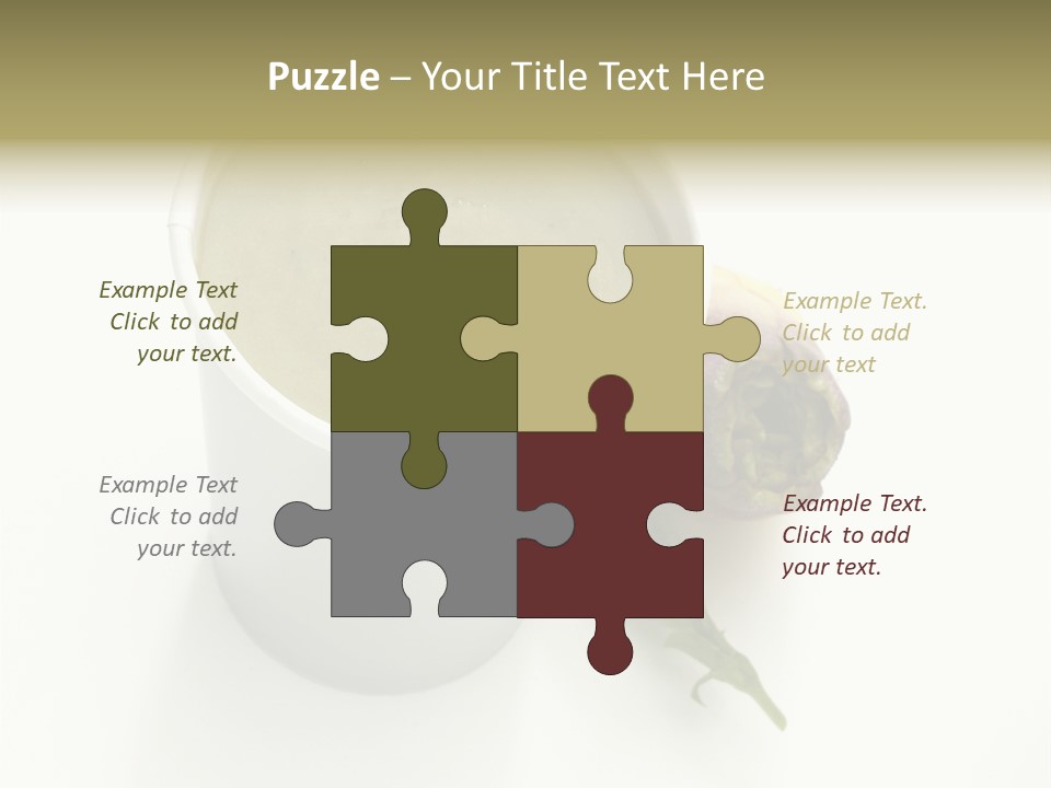 Cup Of Soup Isolated On A White Background PowerPoint Template