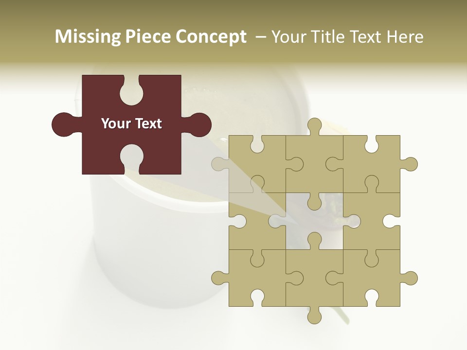 Cup Of Soup Isolated On A White Background PowerPoint Template