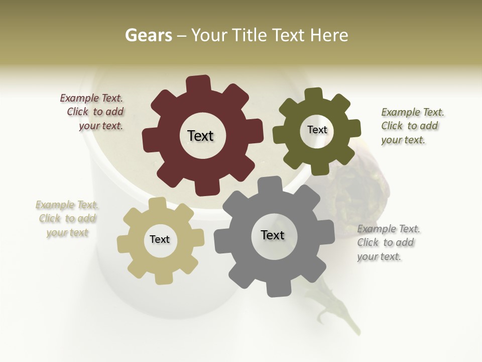 Cup Of Soup Isolated On A White Background PowerPoint Template