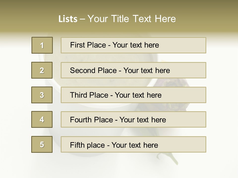 Cup Of Soup Isolated On A White Background PowerPoint Template