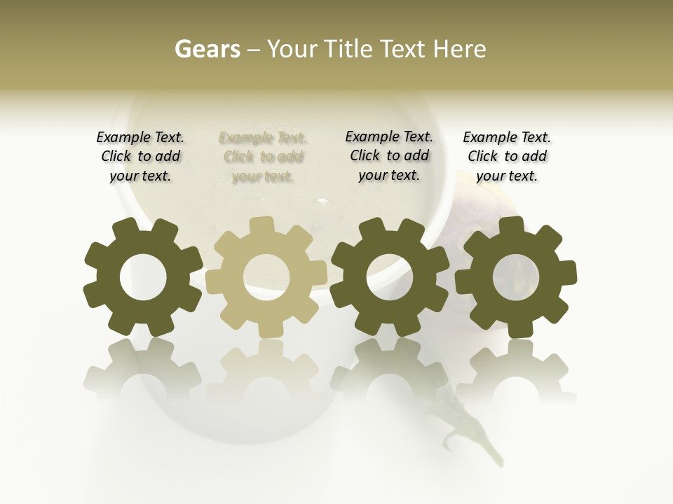 Cup Of Soup Isolated On A White Background PowerPoint Template