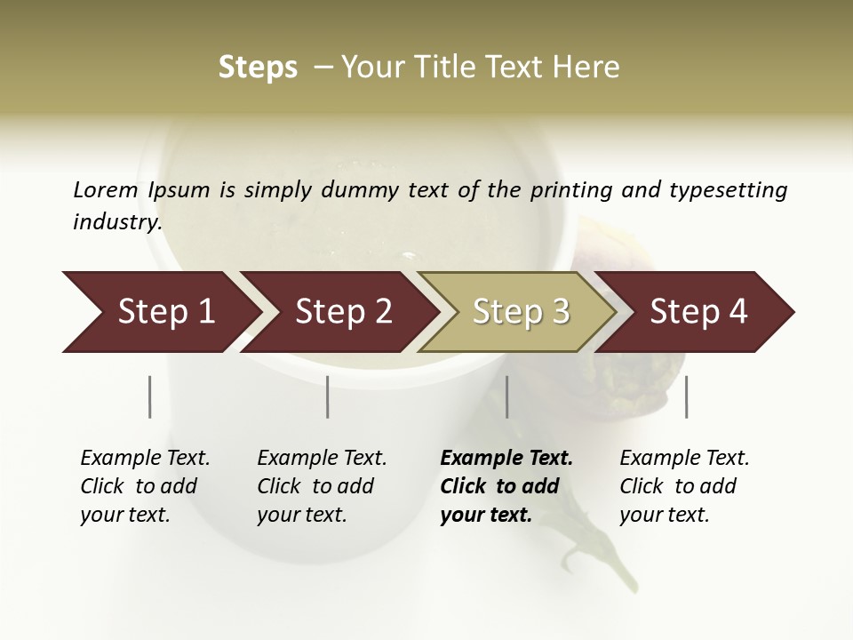 Cup Of Soup Isolated On A White Background PowerPoint Template