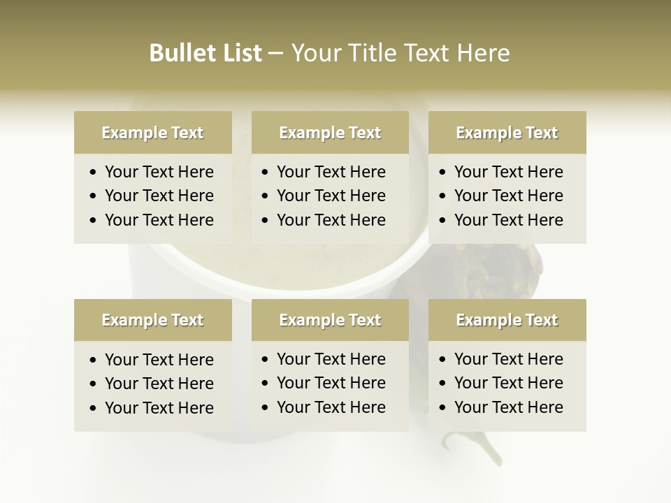 Cup Of Soup Isolated On A White Background PowerPoint Template