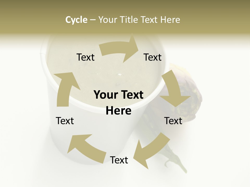 Cup Of Soup Isolated On A White Background PowerPoint Template