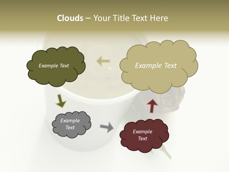 Cup Of Soup Isolated On A White Background PowerPoint Template