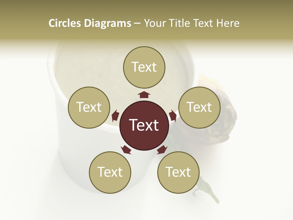 Cup Of Soup Isolated On A White Background PowerPoint Template