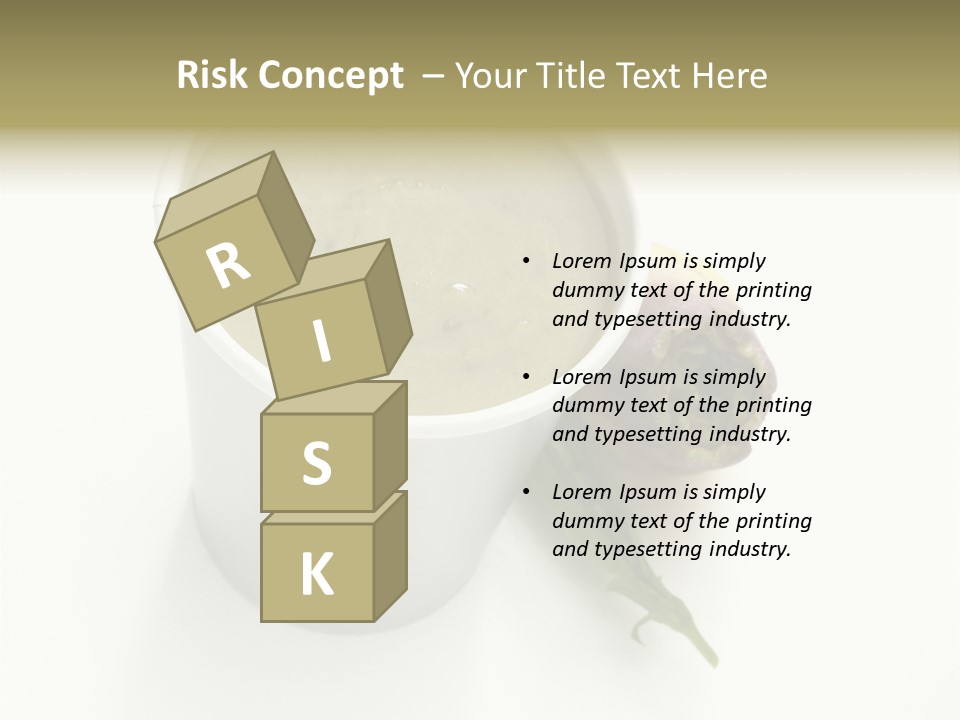 Cup Of Soup Isolated On A White Background PowerPoint Template