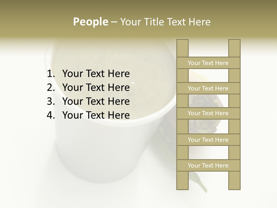 Cup Of Soup Isolated On A White Background PowerPoint Template