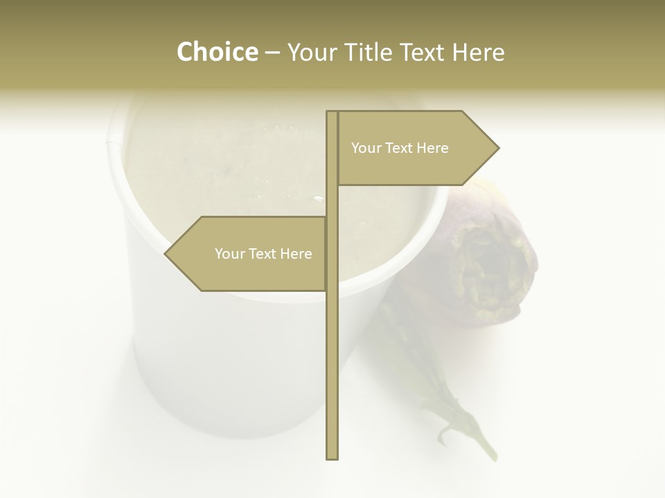 Cup Of Soup Isolated On A White Background PowerPoint Template