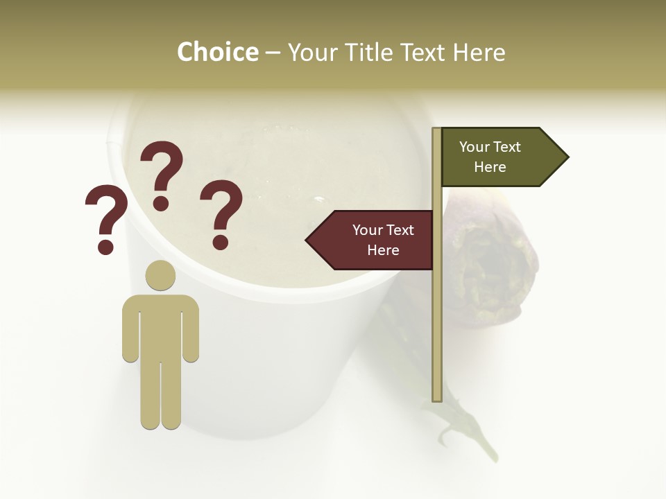 Cup Of Soup Isolated On A White Background PowerPoint Template