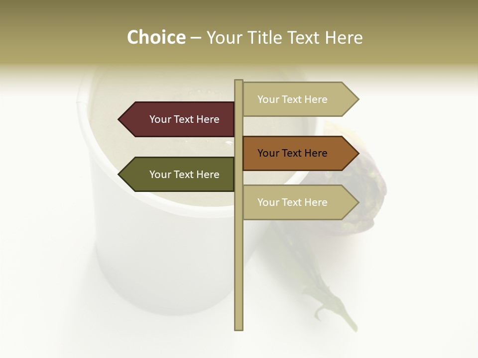 Cup Of Soup Isolated On A White Background PowerPoint Template