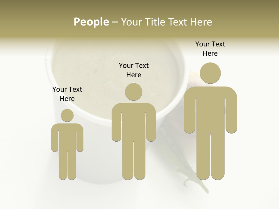 Cup Of Soup Isolated On A White Background PowerPoint Template