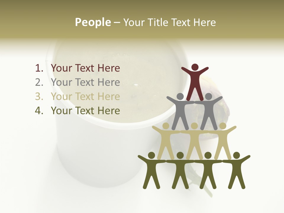 Cup Of Soup Isolated On A White Background PowerPoint Template