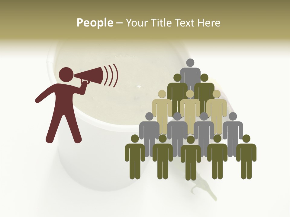 Cup Of Soup Isolated On A White Background PowerPoint Template