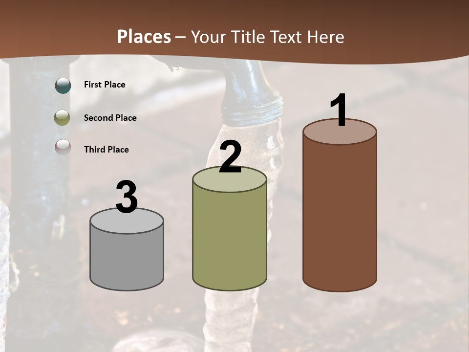 Outside Water Spigot Dripping And Frozen With Lots Of Ice PowerPoint Template