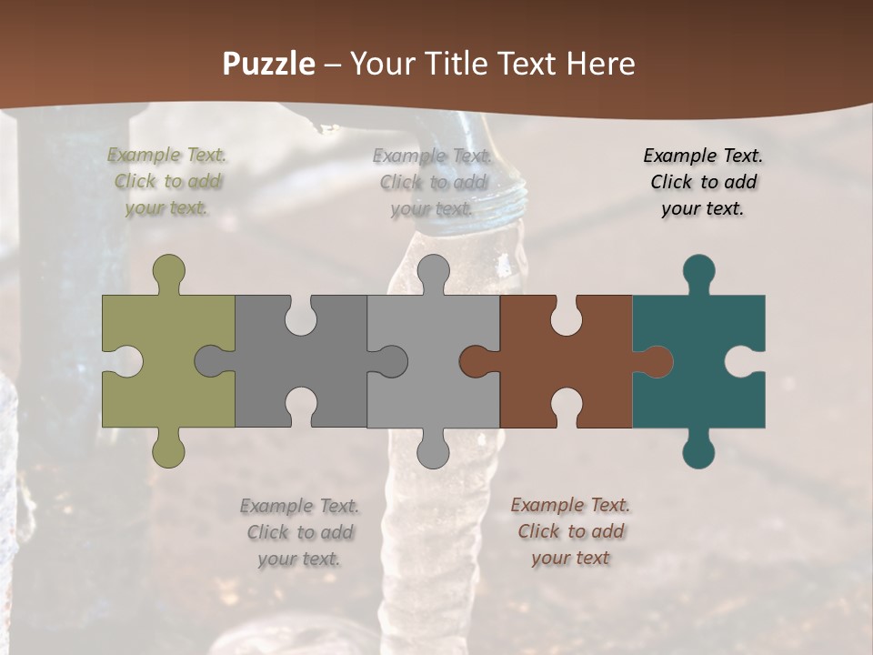 Outside Water Spigot Dripping And Frozen With Lots Of Ice PowerPoint Template