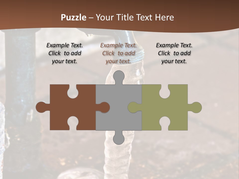 Outside Water Spigot Dripping And Frozen With Lots Of Ice PowerPoint Template