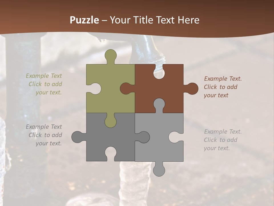 Outside Water Spigot Dripping And Frozen With Lots Of Ice PowerPoint Template