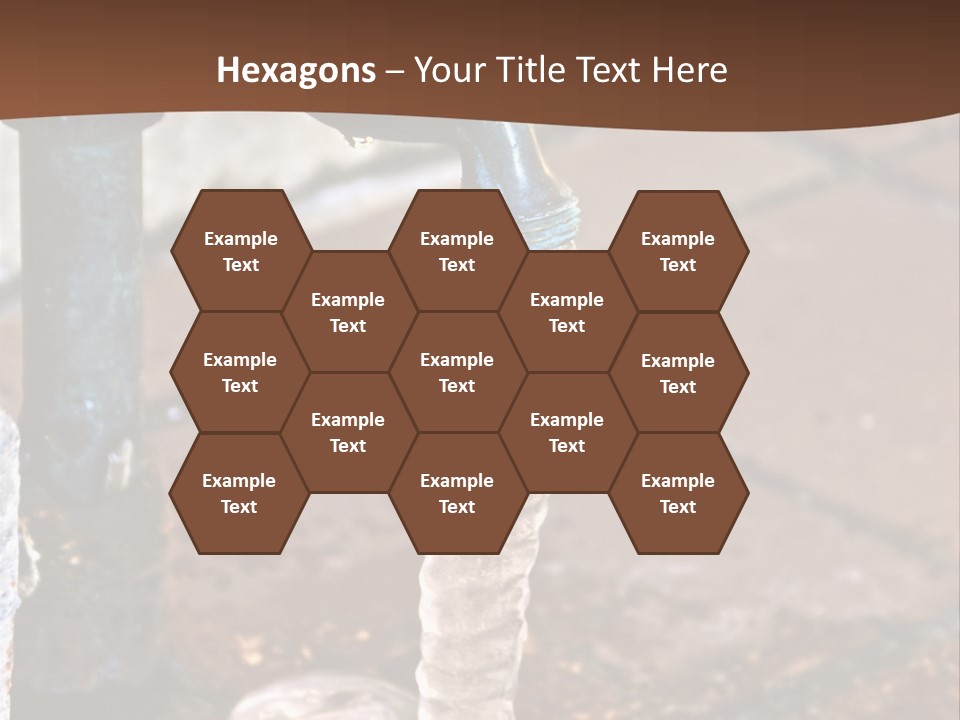 Outside Water Spigot Dripping And Frozen With Lots Of Ice PowerPoint Template