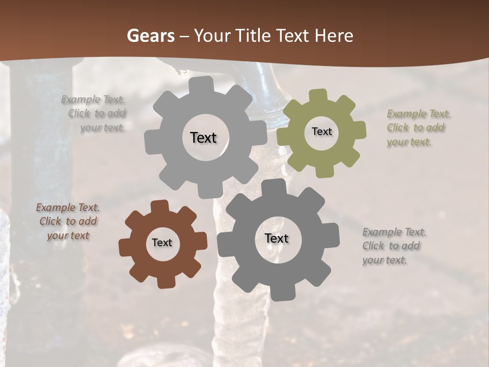 Outside Water Spigot Dripping And Frozen With Lots Of Ice PowerPoint Template