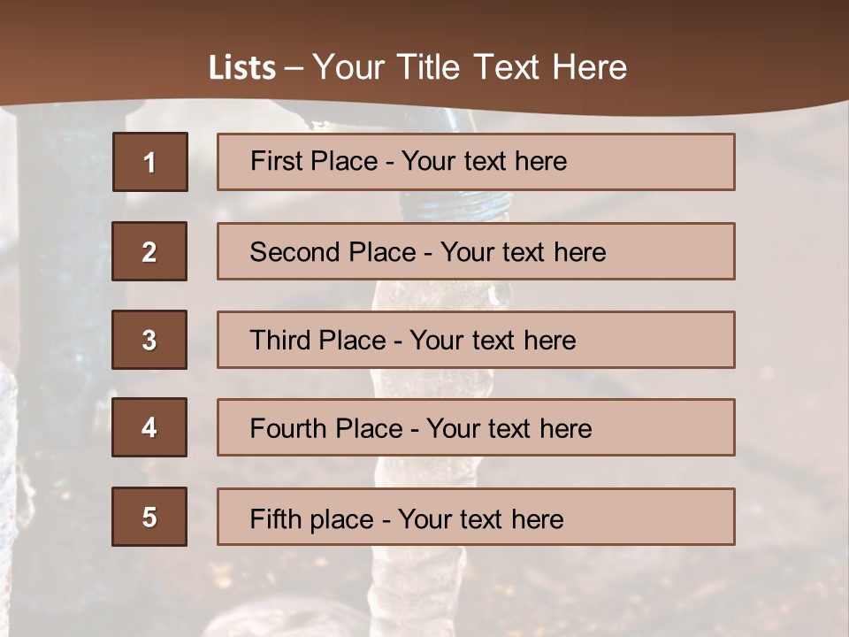 Outside Water Spigot Dripping And Frozen With Lots Of Ice PowerPoint Template