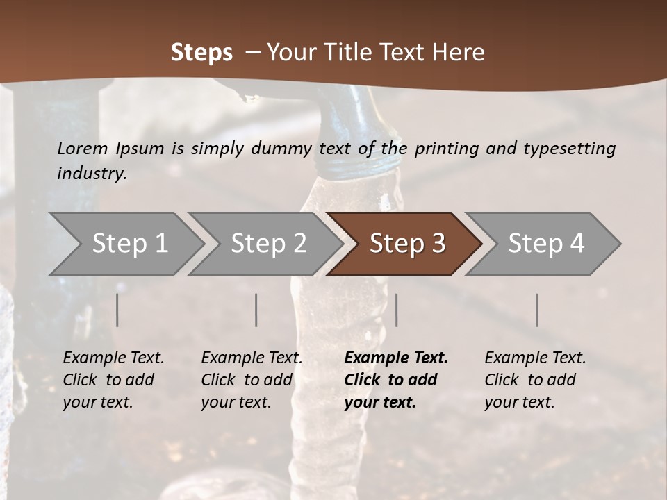 Outside Water Spigot Dripping And Frozen With Lots Of Ice PowerPoint Template