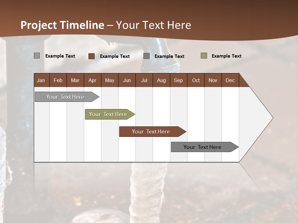 Outside Water Spigot Dripping And Frozen With Lots Of Ice PowerPoint Template