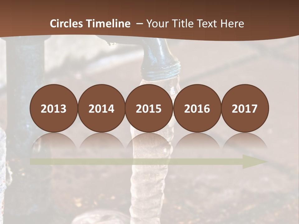 Outside Water Spigot Dripping And Frozen With Lots Of Ice PowerPoint Template