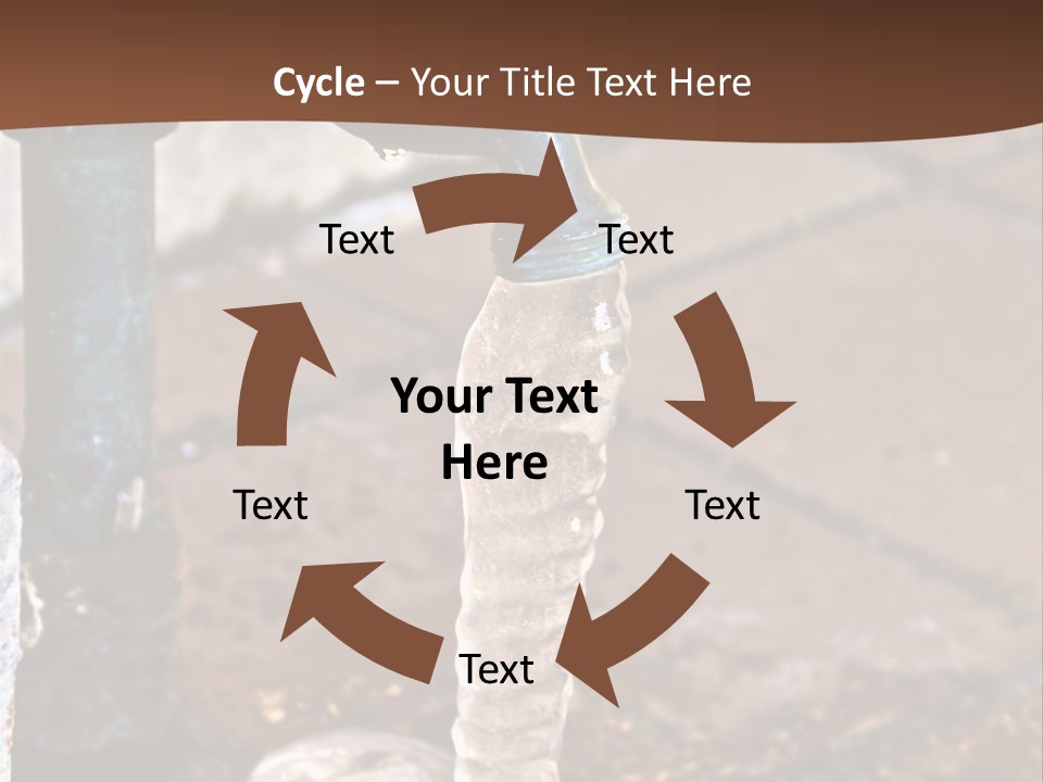 Outside Water Spigot Dripping And Frozen With Lots Of Ice PowerPoint Template