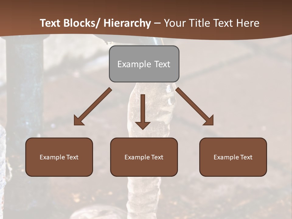 Outside Water Spigot Dripping And Frozen With Lots Of Ice PowerPoint Template