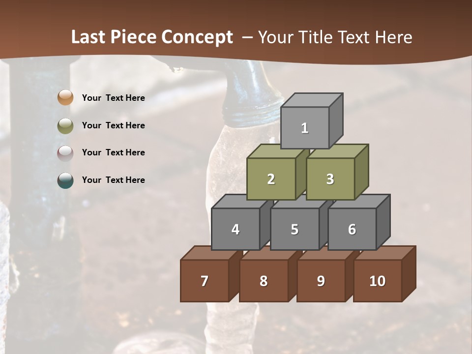 Outside Water Spigot Dripping And Frozen With Lots Of Ice PowerPoint Template